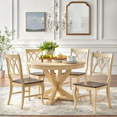 Lifestorey Montauk Solid Wood 5-piece Dining Set