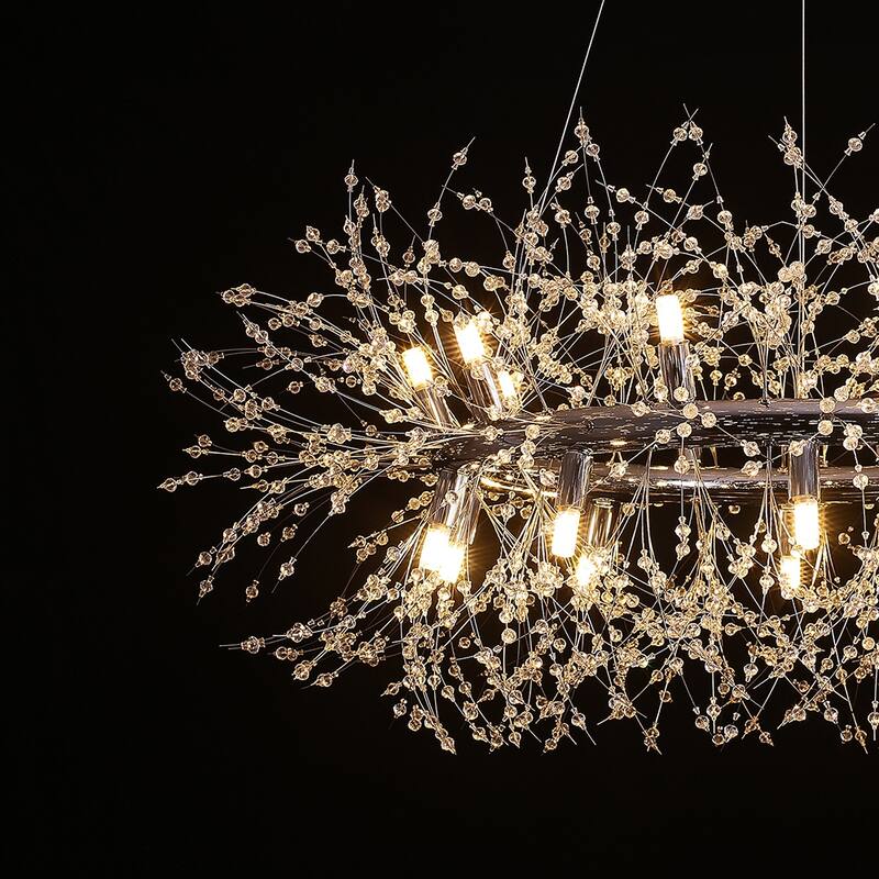 12/20-Light Modern Firework Dandelion Crystal Chandelier(Bulb Included)