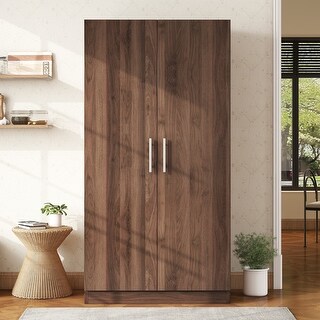 Brown Wardrobe Closet Armoire Clothing Storage Cabinet - Bed Bath ...