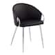 Option Black Faux Leather/Chrome Metal