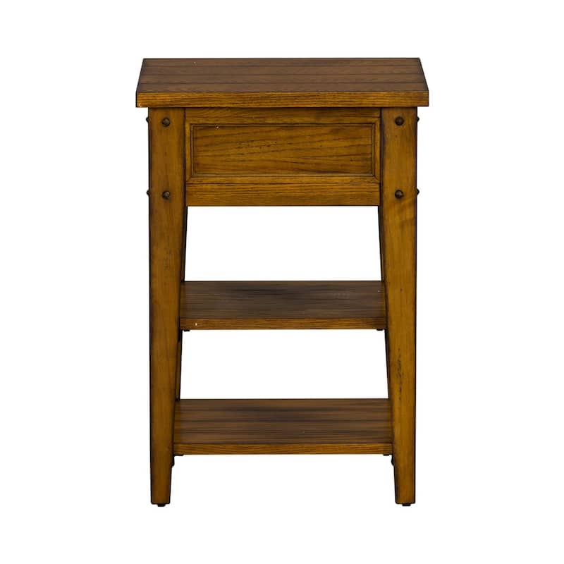 Lake House Oak Chair Side Table