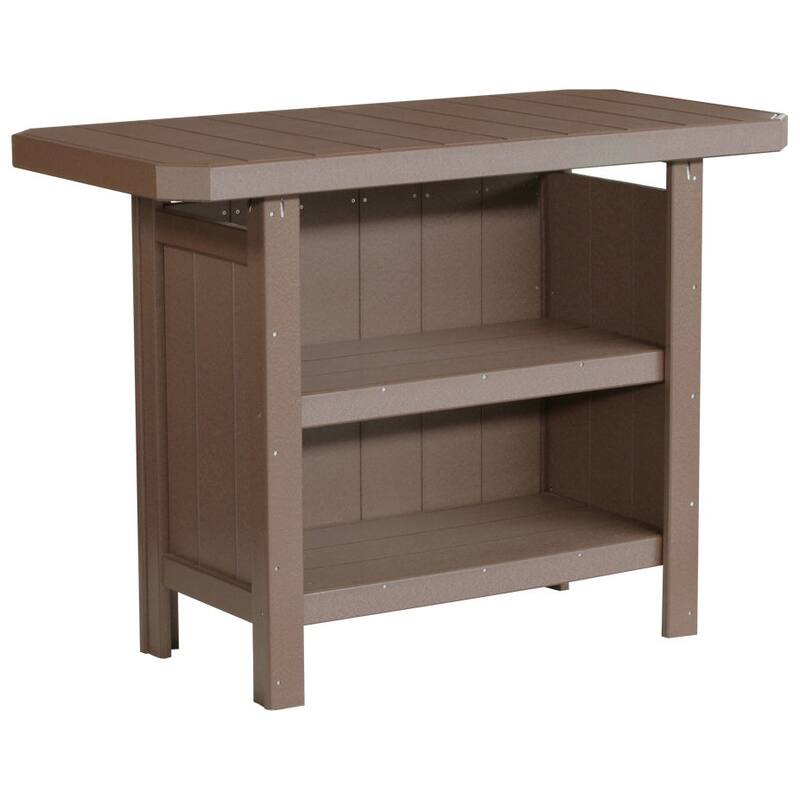 Poly Lumber Serving Bar - Chestnut Brown