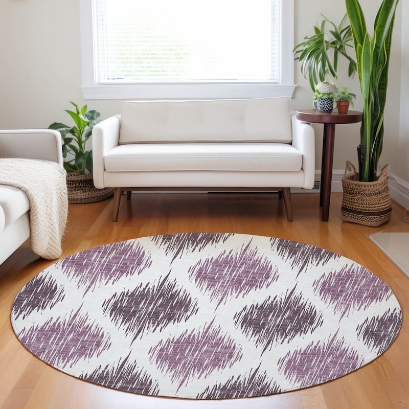 Machine Washable Indoor/ Outdoor Chantille Geo Contemporary Rug