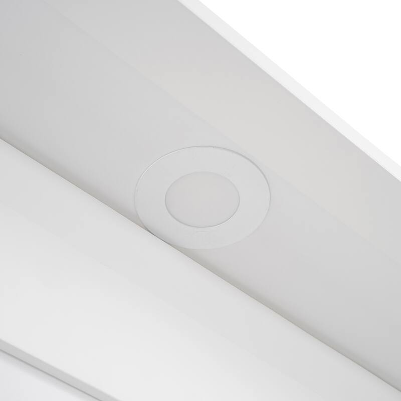 Queen Size Murphy Wall Bed with Shelves, Drawers and LED Lights, Space-Saving Foldable Bed for Guest Room or Home Office