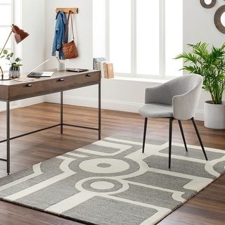 Davallia Handmade Modern Contours Wool Area Rug - Bed Bath & Beyond ...