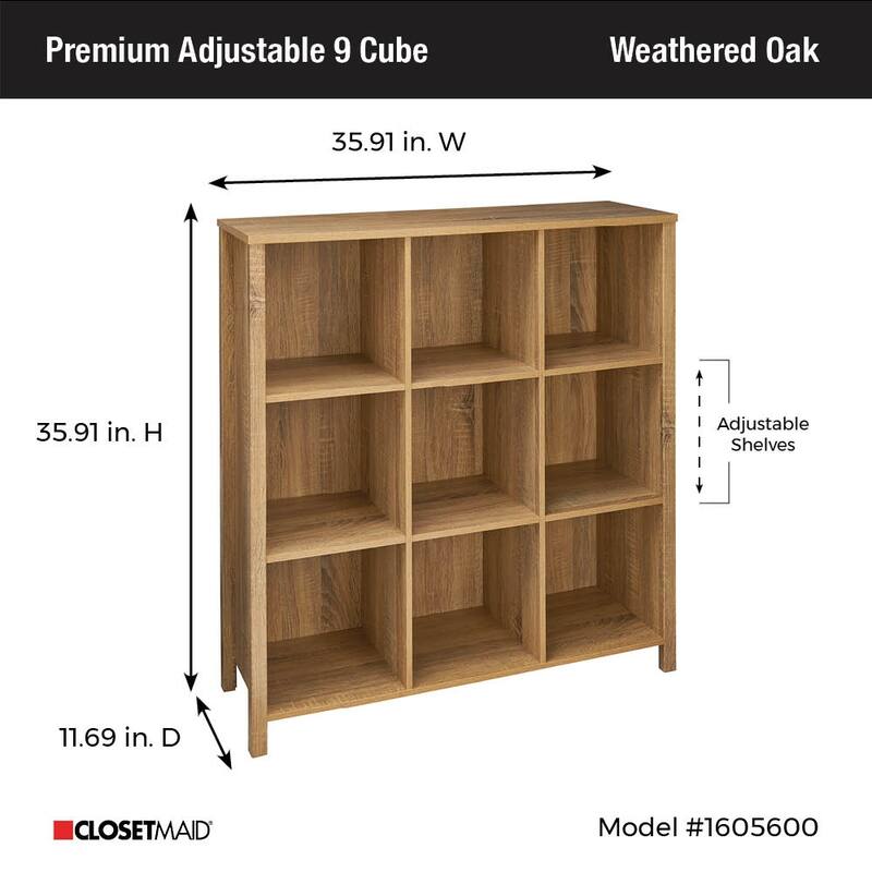 ClosetMaid Premium Adjustable 9-Cube Organizer