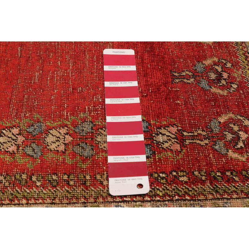 ECARPETGALLERY Hand-knotted Hereke Red Silk Rug - 4'0 x 5'5