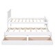 preview thumbnail 7 of 10, Twin Size Platform Bed with Trundle and Drawers, White