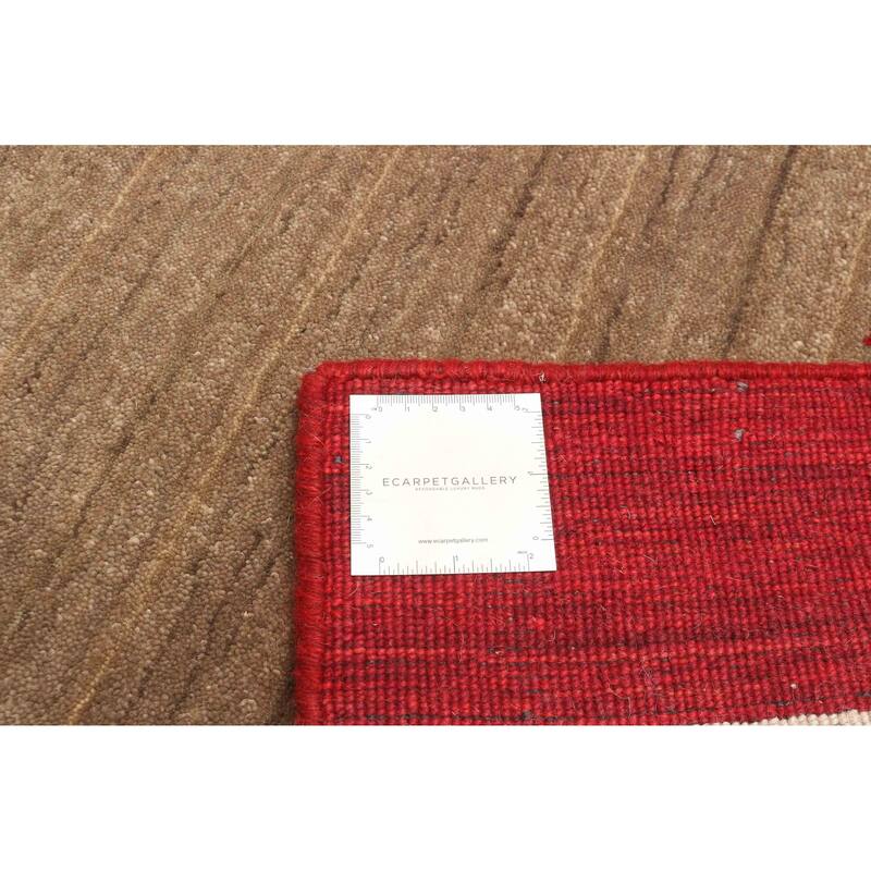 ECARPETGALLERY Hand Loomed Kashkuli Gabbeh Brown Wool Rug - 3'2 x 4'9