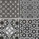 preview thumbnail 1 of 5, SomerTile Classico 2" Black 1.63" x 1.63" Porcelain Mosaic Tile