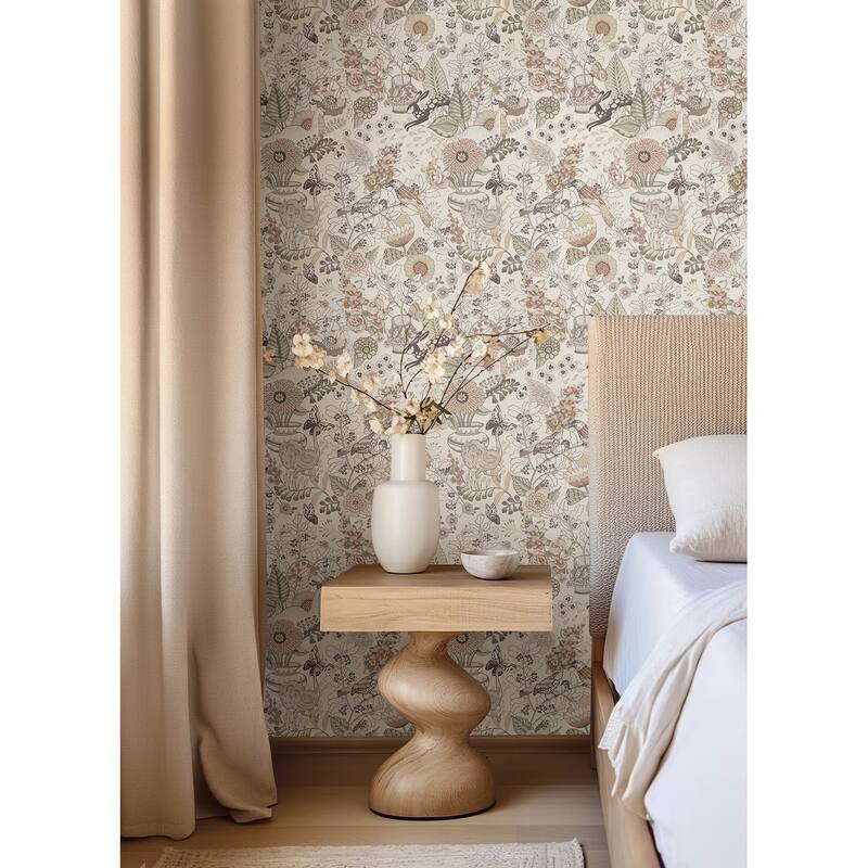 A-Street Prints Whimsy Coral Fauna Wallpaper