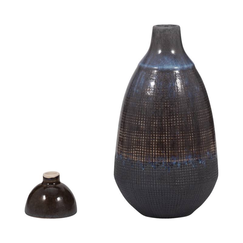 Sagebrook Home Neader Ceramic Vase - Stoneware, Novelty, Textured Gradient