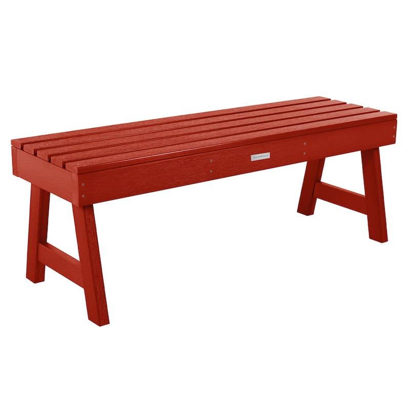 HIGHWOOD Weatherly 4-foot Eco-friendly Synthetic Wood Picnic Bench - Rustic Red