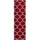 preview thumbnail 31 of 122, SAFAVIEH Hudson Shag Ogee Trellis 2-inch Thick Area Rug 2'3" x 6' Runner - Red/Ivory