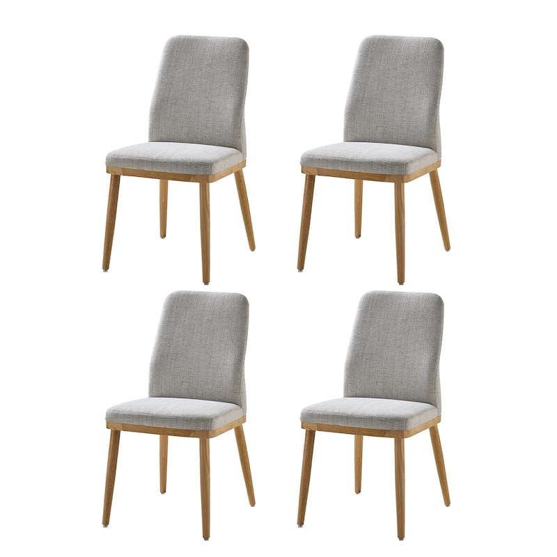 Emilia Mid-century Modern Upholstered Dining Chair Set of 4 by HULALA HOME