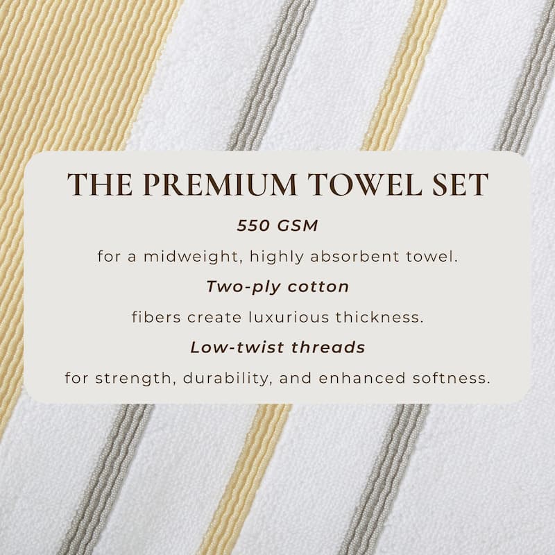 Linery & Co. Luxury Cotton Decorative Towel Set.