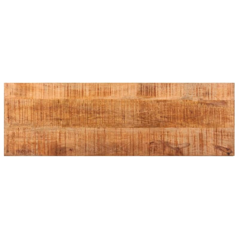 vidaXL Bench Steel Wooden Outdoor Bench 43.3"/63" Solid Mango/Reclaimed Wood