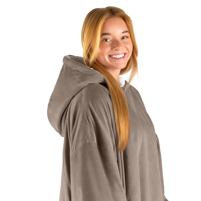 Bare Homey B-Cozy Oversized Sherpa Wearable Blanket