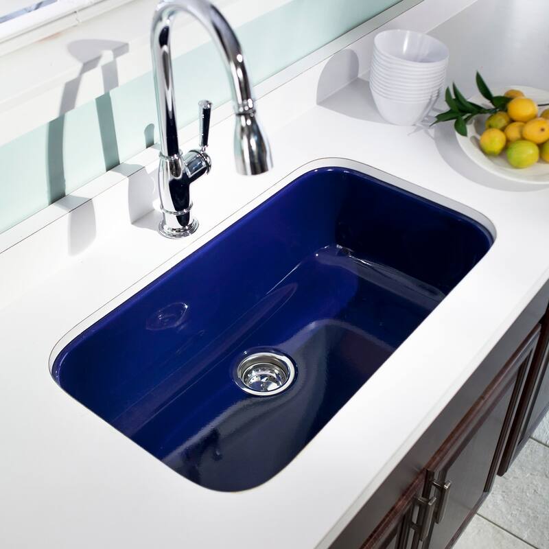Houzer Porcela 30-9/10" Single Basin Undermount Porcelain Enameled