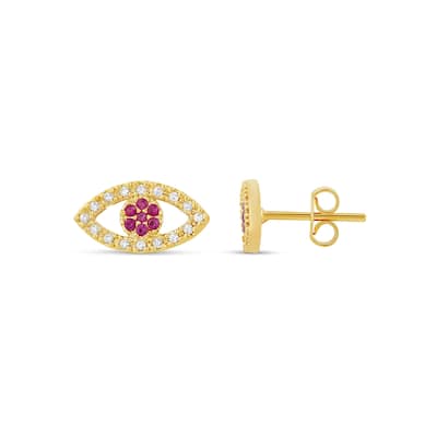SHYMI Pave Evil Eye Studs