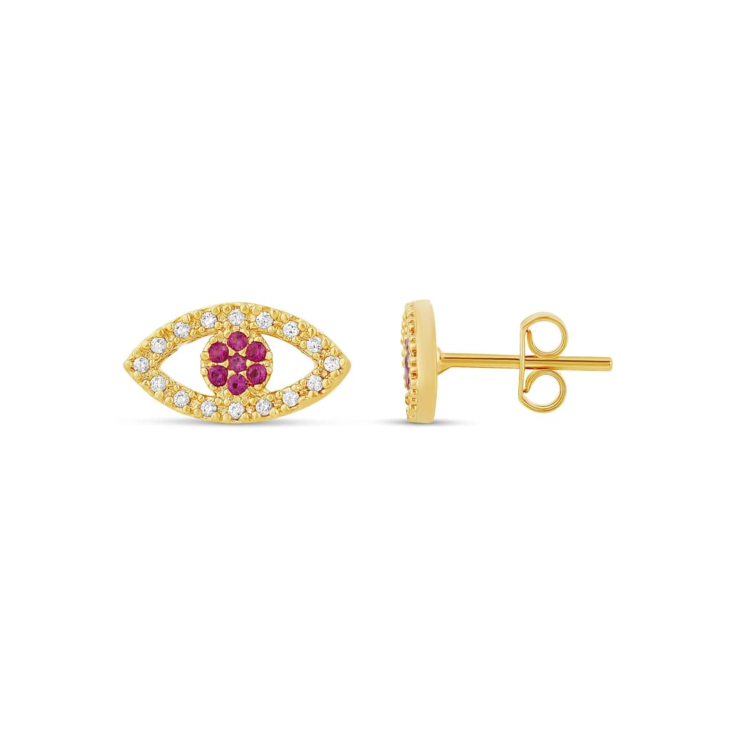 SHYMI Pave Evil Eye Studs