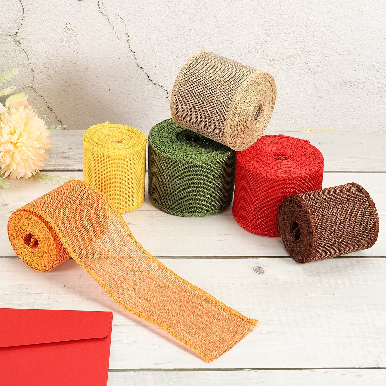 Burlap Fabric Roll - 8-Pack 3.9 Brown Burlap Ribbon for Crafts, 2 Yards  Each - Bed Bath & Beyond - 29714119