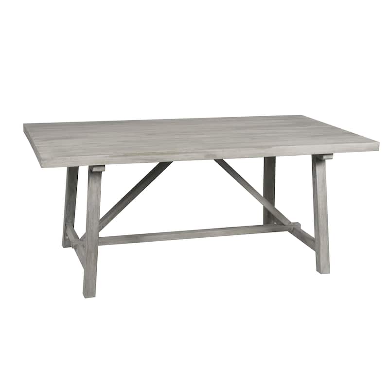 Trestle Farm House Mango Wood 58 in. Dining Table - Grey - 58"Lx38"Wx30"H