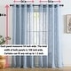 preview thumbnail 46 of 94, HLC.me Abbey Faux Linen Textured Semi Sheer Privacy Light Filtering Transparent Window Grommet Curtain Panels, Pair