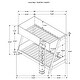 preview thumbnail 10 of 8, Wyatt Wood Twin Over Twin Bunk Bed White and Natural