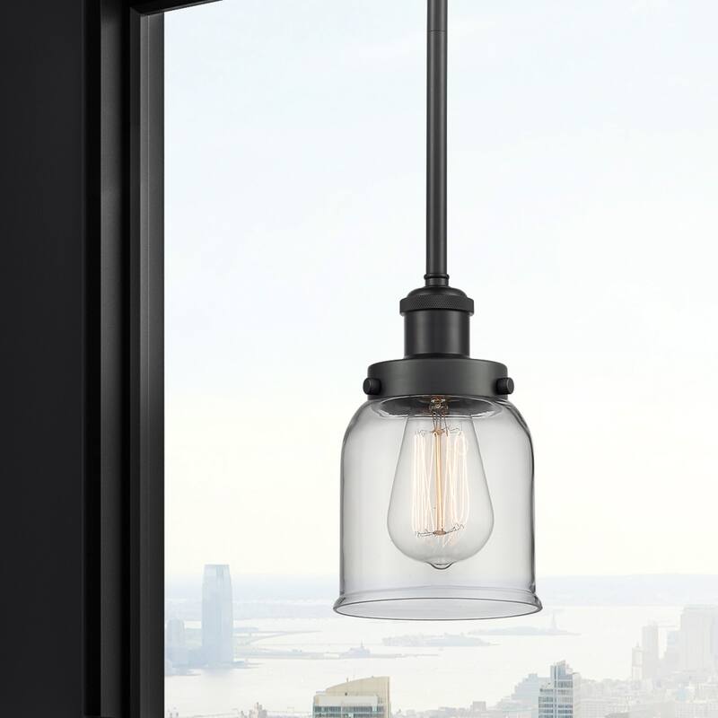 Innovations Lighting Small Bell 5" Wide Mini Pendant - Rod Hung
