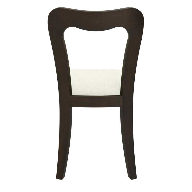Dining Chairs Set of 2, Fabric Upholstered Dining Room Chairs Kitchen Side Chairs with Padded Seat and Open Back
