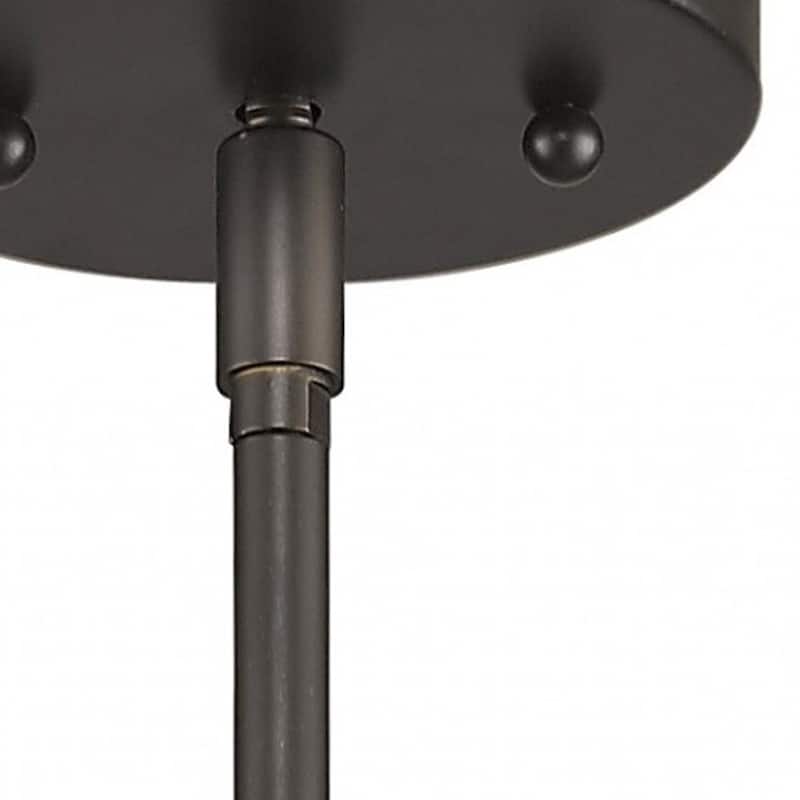 HomeRoots Brushed Bronze Minimalist Cylindrical Hanging Light - 4.75' X '6.75' X '4.75