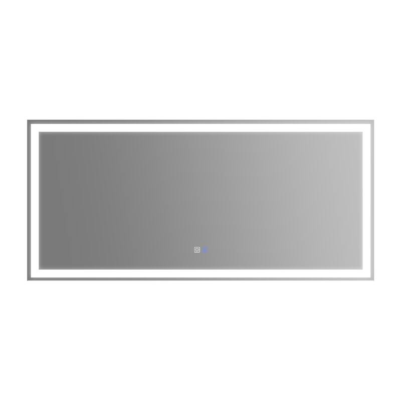 Dimmable LED Bathroom Vanity Mirror with Anti-Fog, Backlit + Front Lit