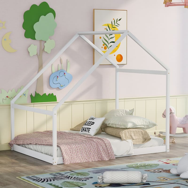 Wooden House Bed without Slat