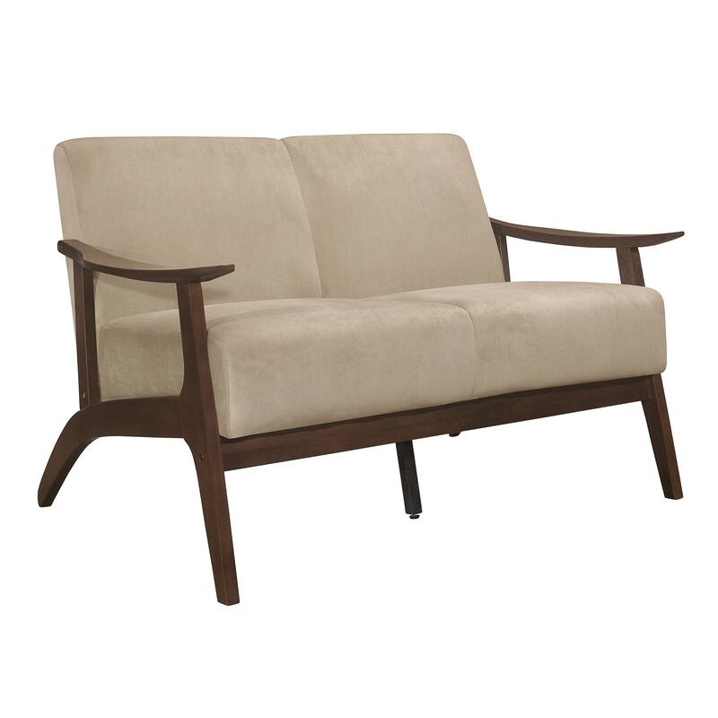 Parlier Velvet Loveseat - Light Brown