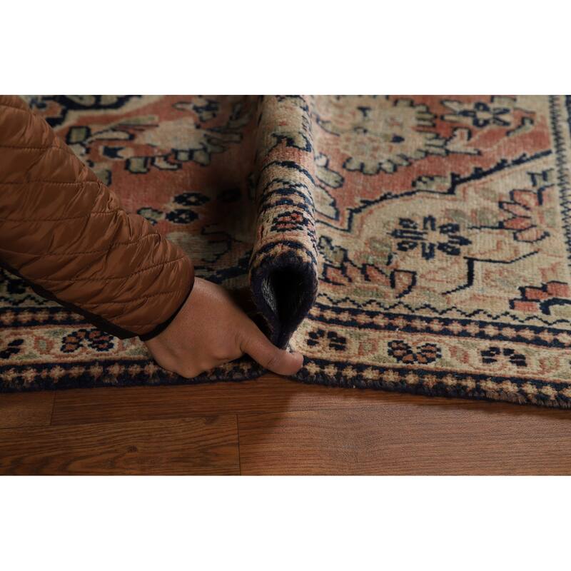 Antique Pink Mahal Persian Area Rug Handmade Wool Carpet - 4'0" x 6'6"