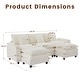 preview thumbnail 107 of 109, Modular Cloud Chenille Sectional Sofa with Ottomans, Deep Seat Convertible L-Shaped or U-Shaped Couch