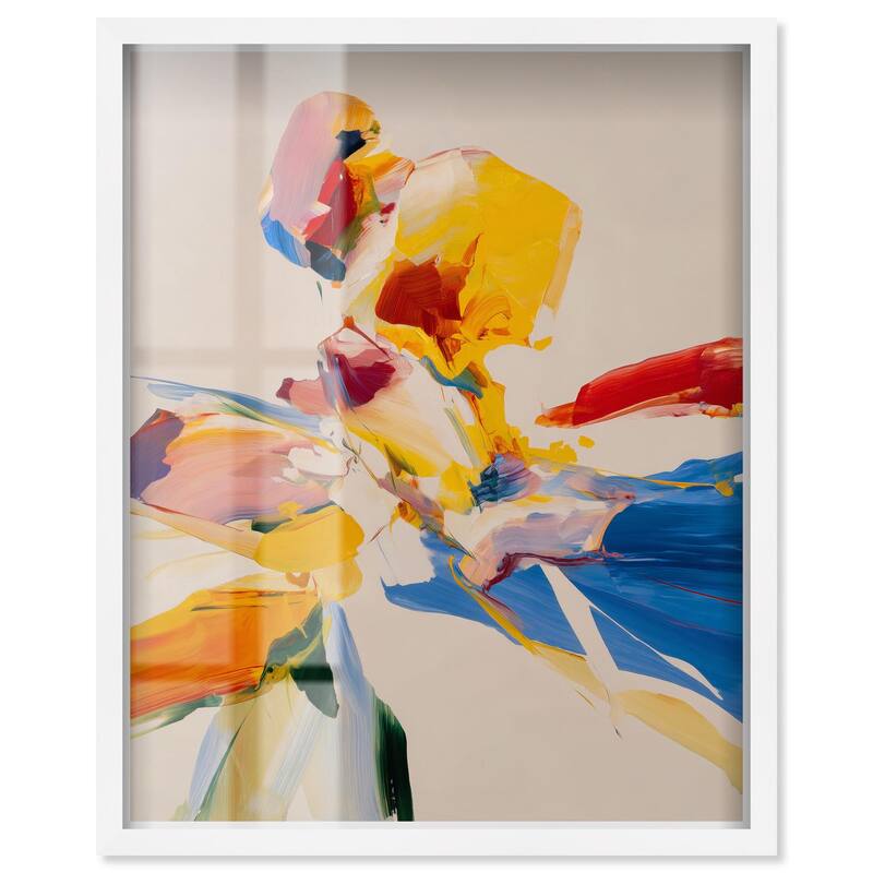 Flippant Bloom I Shadowbox by Art Remedy - White - 20" x 24"