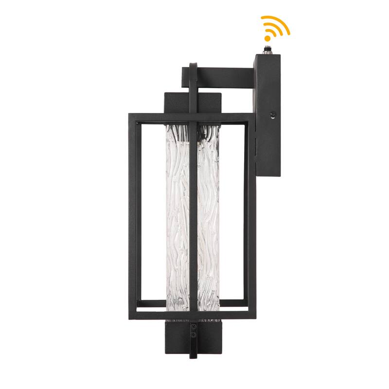 Outdoor Wall Light Dusk to Dawn with Glass Shade