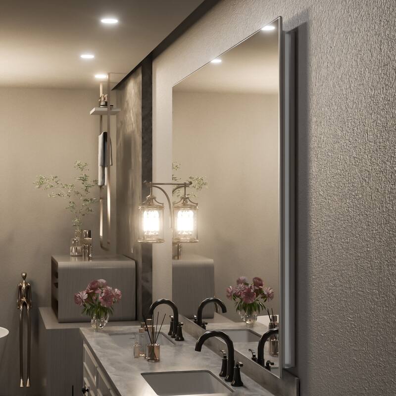 KEONJINN LED Backlit Bathroom Vanity Wall Mirror, Anti-Fog and Dimmable
