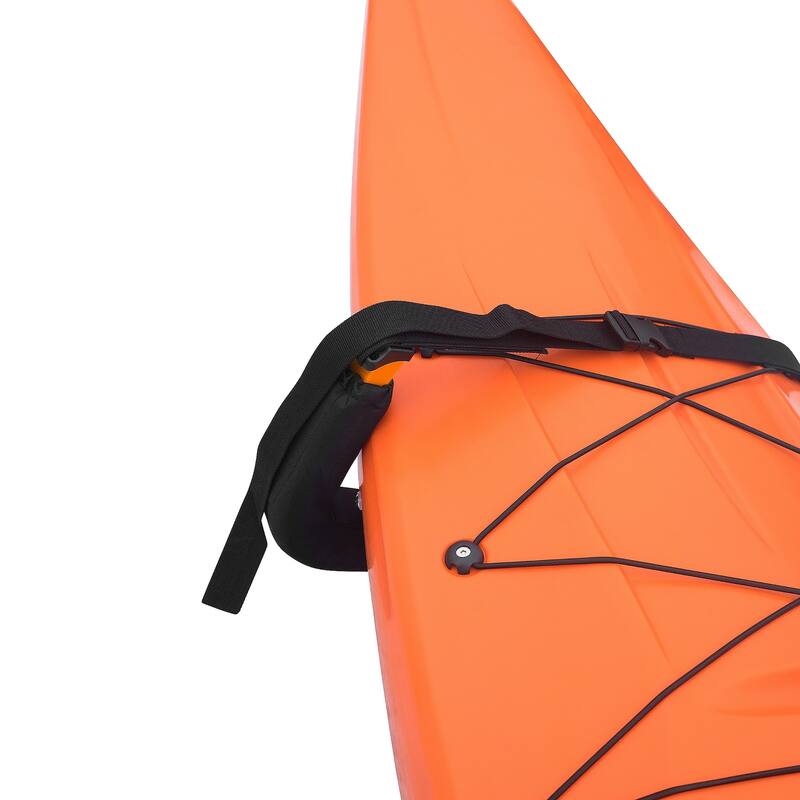 Kayak Storage Hooks - Set of 2 Wall Mount Garage Hangers - 125lbs Capacity Rack for Paddleboards by Rad Sportz (Orange) - Large