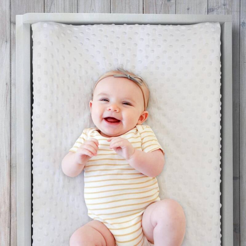 The Peanutshell Pink & White Minky Dot Changing Pad Covers, 2-Pack
