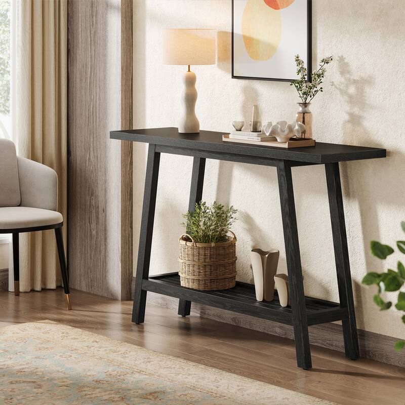 Solid Wood Console Table, 41.3" Rustic Entryway Table
