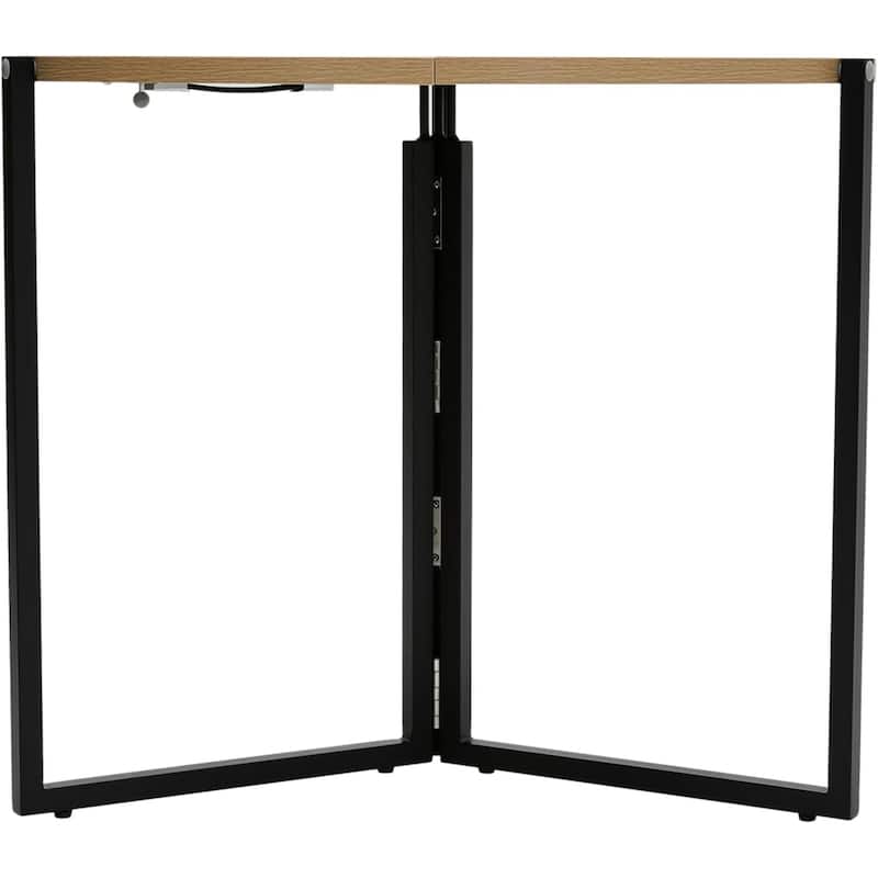 Natural Foldable Multi-Use Round Table 43" Space-Saving Modern Design