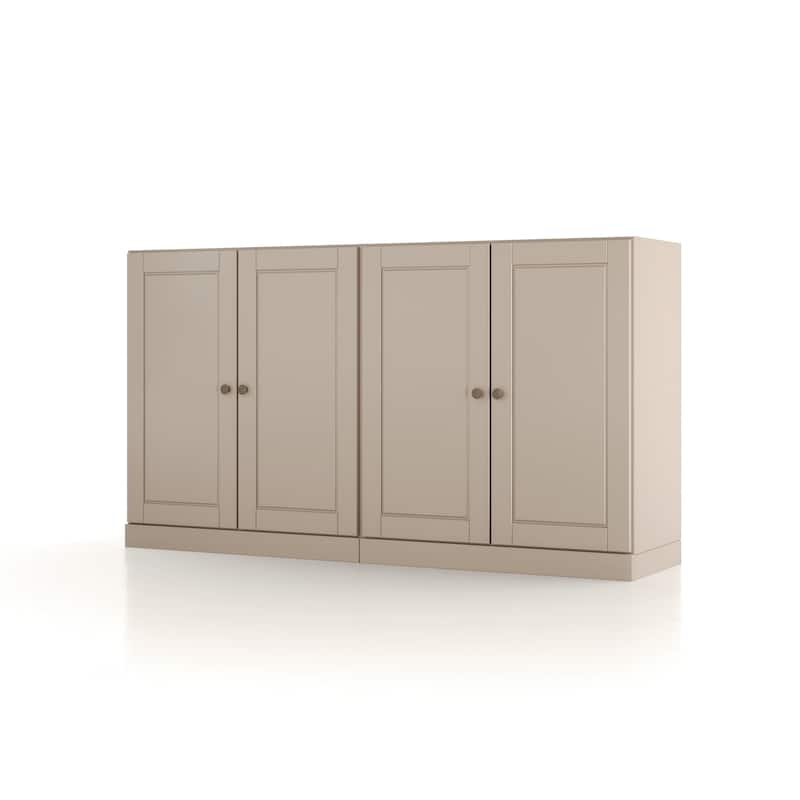 100% Solid Wood Sideboard with Glass or Solid Wood Doors by Palace Imports - 64" x 35.75"