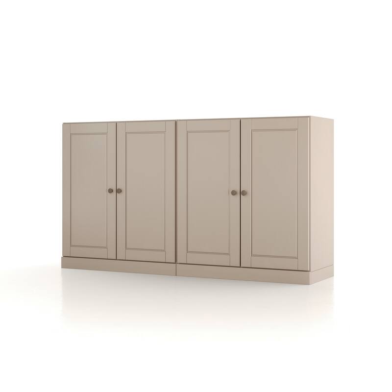 Palace Imports Solid Wood Sideboard, Raised Panel Doors, Adjustable Shelves