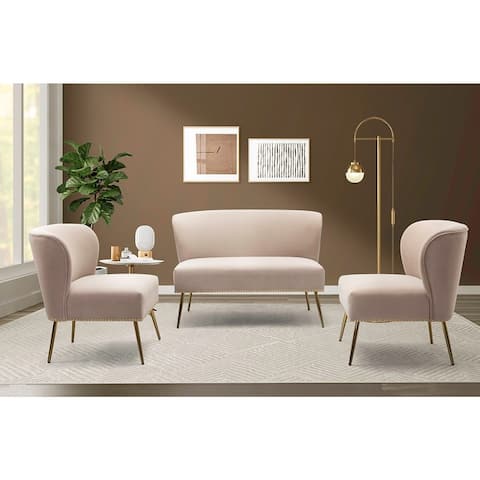 Pastene 3 piece living room set with Nailhead Trim