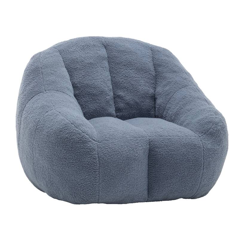Fluffy and Lazy Teddy Fabric BeanBag Chairs with Memory Foam
