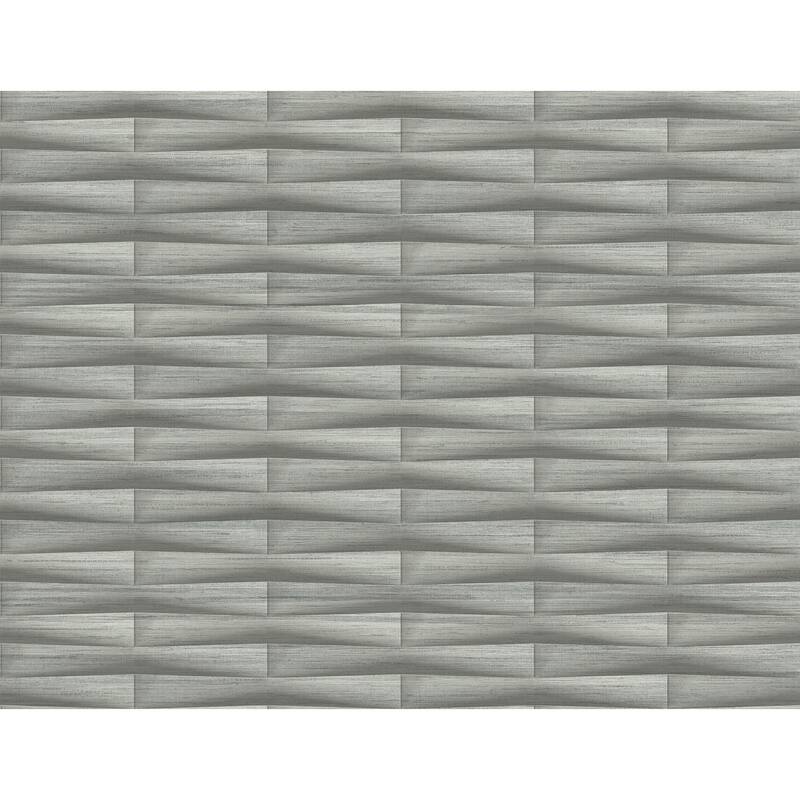 A-Street Prints Gator Slate Geometric Stripe Wallpaper