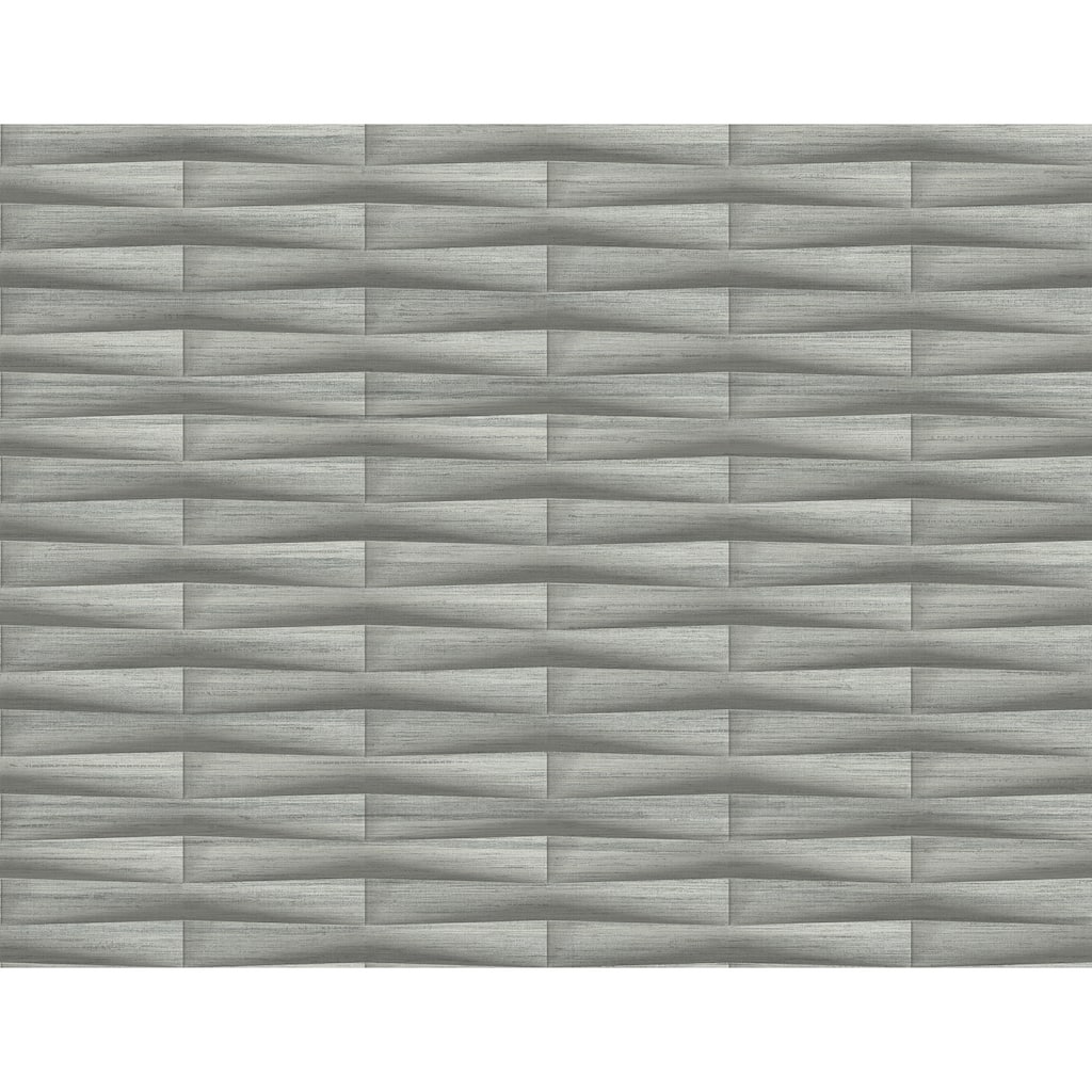 A-Street Prints Gator Slate Geometric Stripe Wallpaper